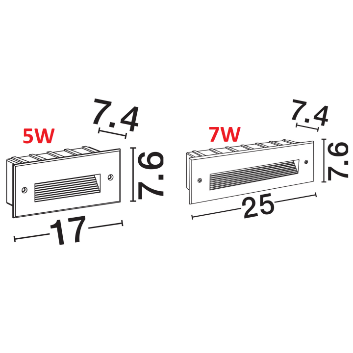 LUCES CENDILO LE75317/8 recessed LED fixture IP65 black