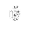 LUCES NORVEZO LE75322/3 recessed IP65 luminaire black, white