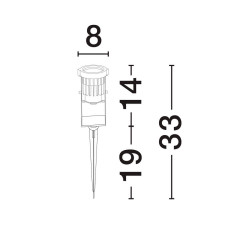 LUCES COLENZO LE75346 lampa ogrodowa LED 13W IP65 wbijana