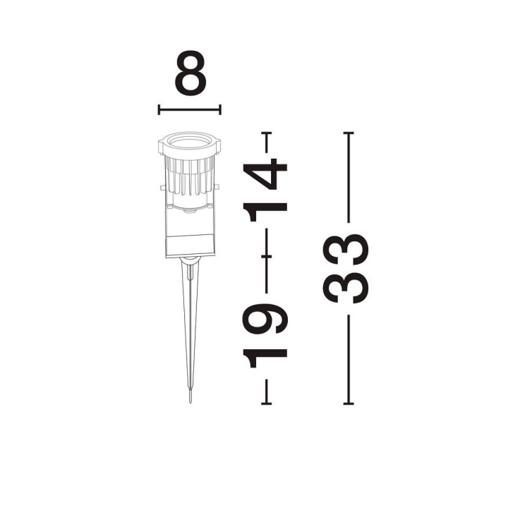 LUCES COLENZO LE75346 lampa ogrodowa LED 13W IP65 wbijana