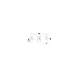 LUCES LUNBIRA LE45661/2 lampa sufitowa 3 reflektory 2 kolory