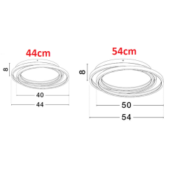 LUCES TELVIRA LE45501/2 lampa sufitowa LED 3000K 2 rozmiary
