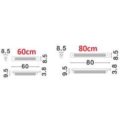 LUCES FELORNA LE45686/7/8/9 kinkiet łazienkowy LED 60/80cm