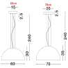 LUCES JULIACA LE44857/8 hanging lamp 3xE27 diameter 60/70cm