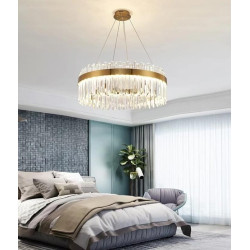 Crystal hanging lamp STELLA 50/80cm gold