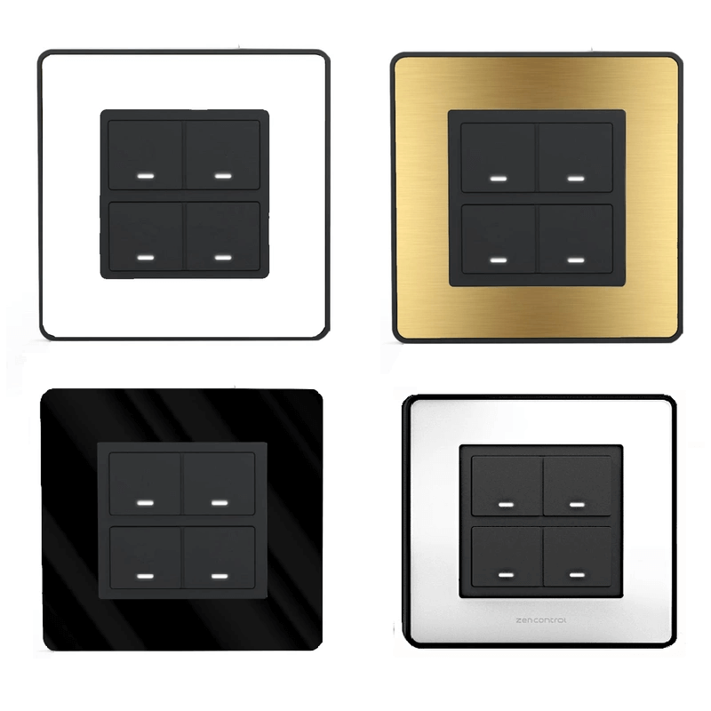 DALI-2 Push Button Panel with LED White/Black/Gold/Silver