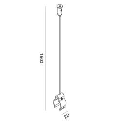 NEONFLEX cable set with hook for hanging the tube
