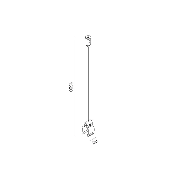 NEONFLEX cable set with hook for hanging the tube