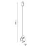 NEONFLEX cable set with hook for hanging the tube
