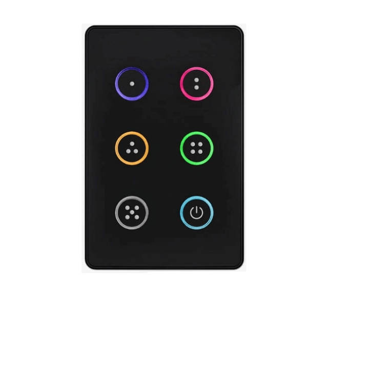 ZENCONTROL panel dotykowy DALI-2 z LED biały, czarny