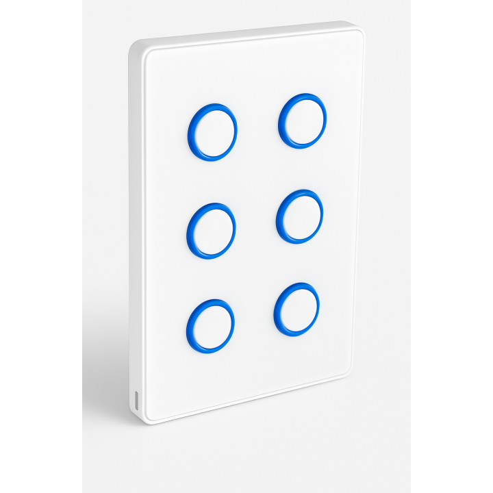 ZENCONTROL panel dotykowy DALI-2 z LED biały, czarny