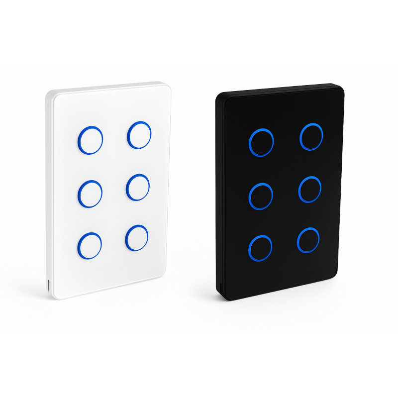 ZENCONTROL touch panel DALI-2 with LED white, black