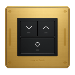 DALI-2 roller shutter push button panel black, gold, silver