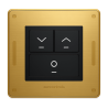 DALI-2 roller shutter push button panel black, gold, silver