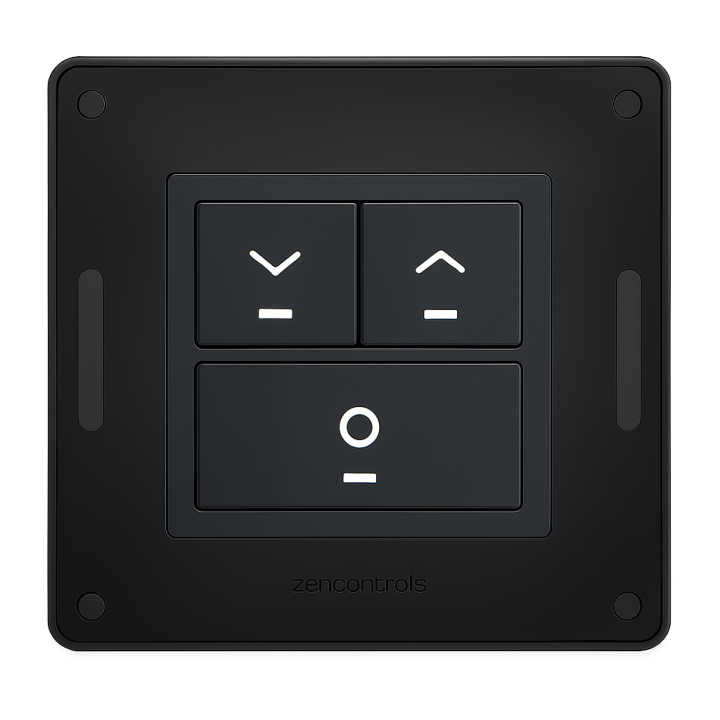 DALI-2 roller shutter push button panel black, gold, silver