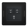 DALI-2 roller shutter push button panel black, gold, silver