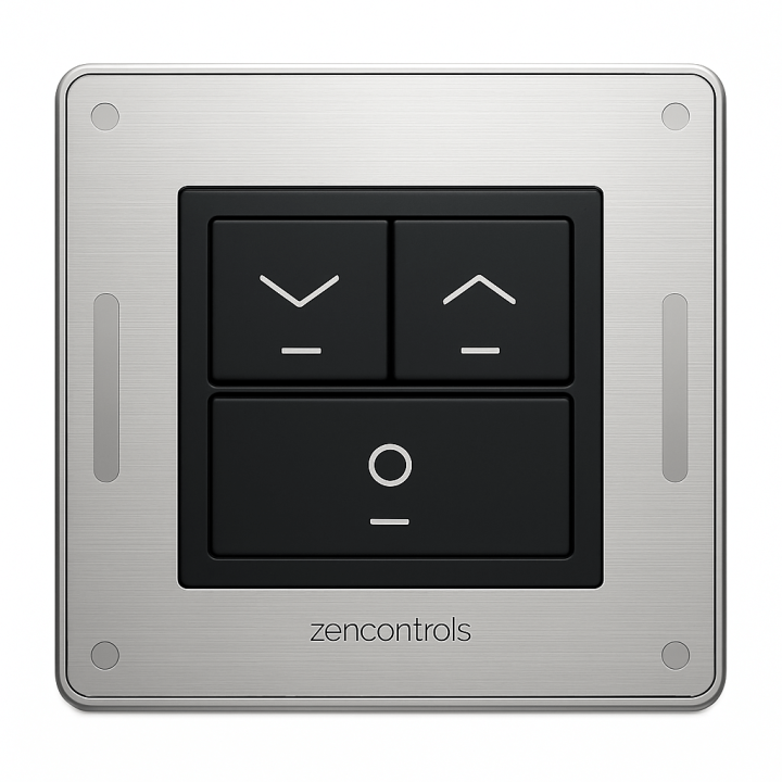 DALI-2 roller shutter push button panel black, gold, silver