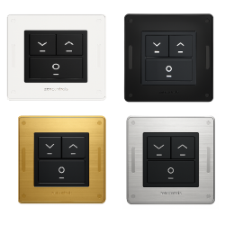DALI-2 roller shutter push button panel black, gold, silver