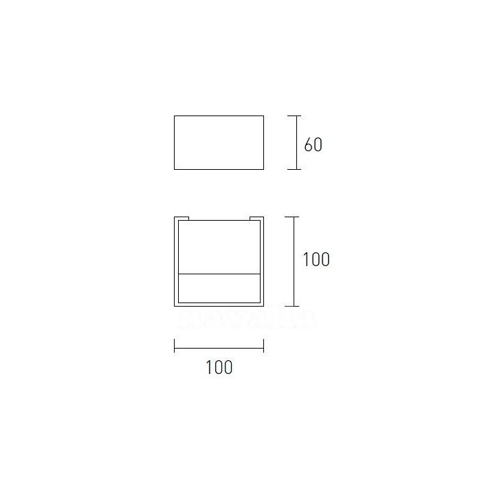 LEDS-C4 JET 05-0071-14-14 wall light square 1x3W
