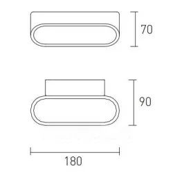 LEDS-C4 Oval wall light  1x6W White