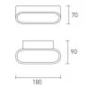 LEDS-C4 Oval kinkiet 1x6W biały