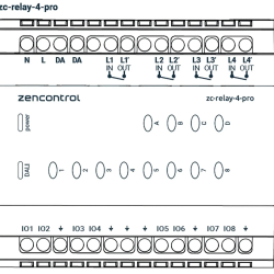 ZENCONTROL relay module 4x10A and 8 in/out
