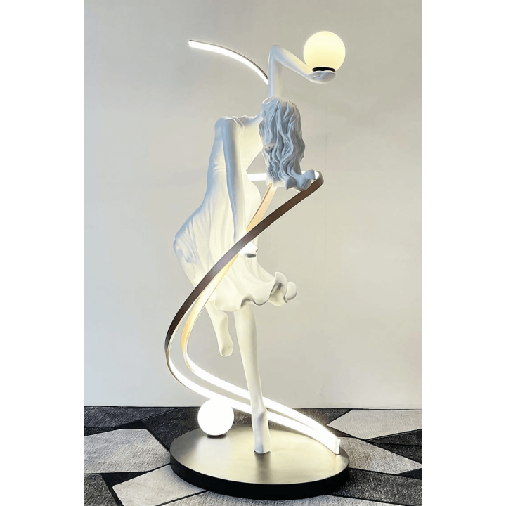 ADANI DANCING GIRL lampa podłogowa figuralna, styl nordycki