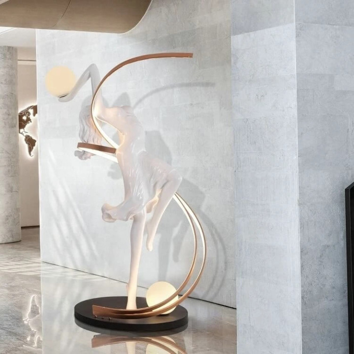 ADANI DANCING GIRL figural floor lamp, Nordic style