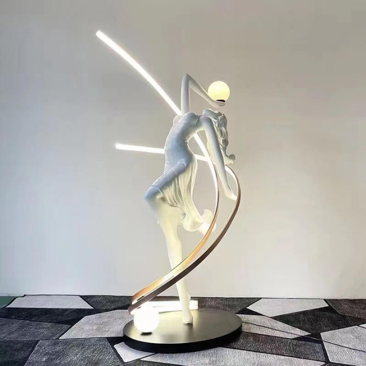 ADANI DANCING GIRL lampa podłogowa figuralna, styl nordycki