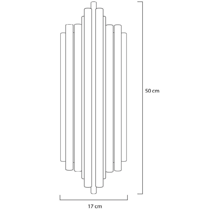 ADANI HARMONIC gold wall lamp brushed steel 2xE14 25W