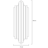 ADANI HARMONIC gold wall lamp brushed steel 2xE14 25W