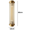 ADANI COLUMN złoty kinkiet 60cm, elegancki styl żarówka E14