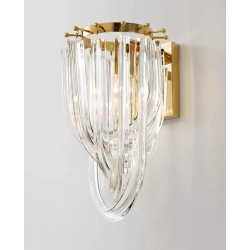 ADANI Greco Murano wall lamp gold and glass in a glamorous style