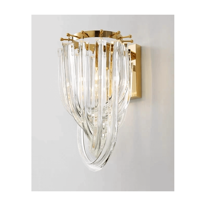 ADANI Greco Murano wall lamp gold and glass in a glamorous style