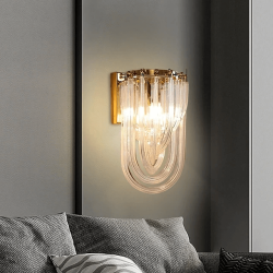 ADANI Greco Murano wall lamp gold and glass in a glamorous style