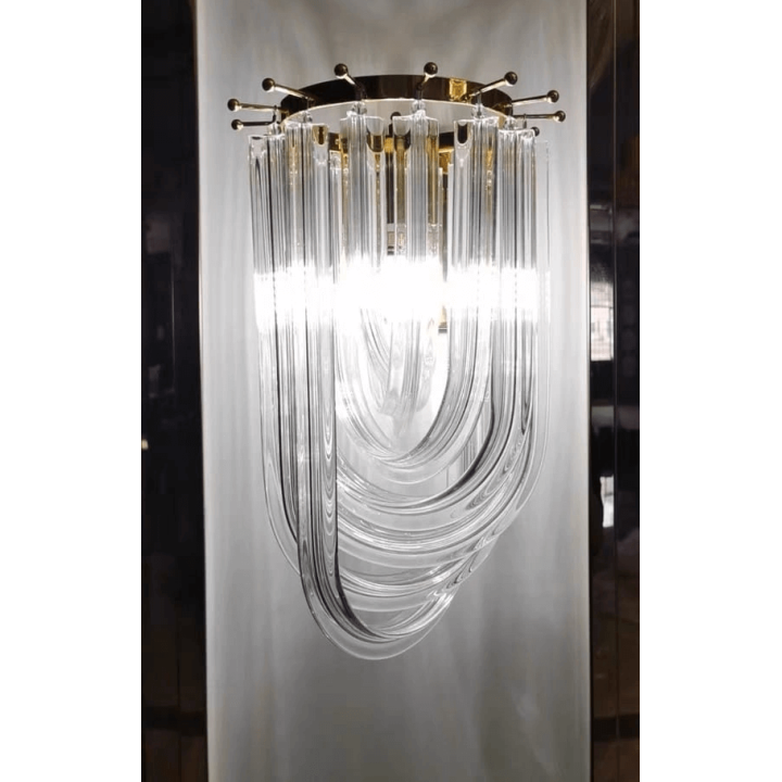 ADANI Greco Murano wall lamp gold and glass in a glamorous style