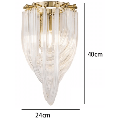 ADANI Greco Murano wall lamp gold and glass in a glamorous style