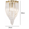ADANI Greco Murano wall lamp gold and glass in a glamorous style