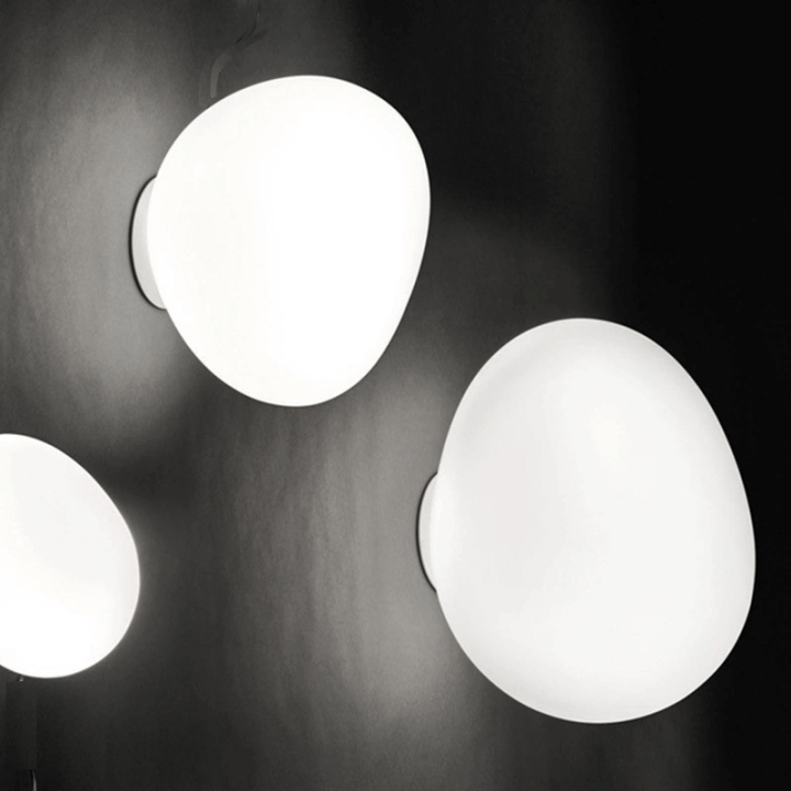 ADANI Gregg Pebble LED wall lamp 23/31/47cm opal glass
