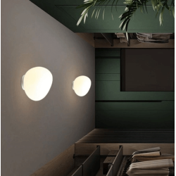ADANI Gregg Pebble LED wall lamp 23/31/47cm opal glass