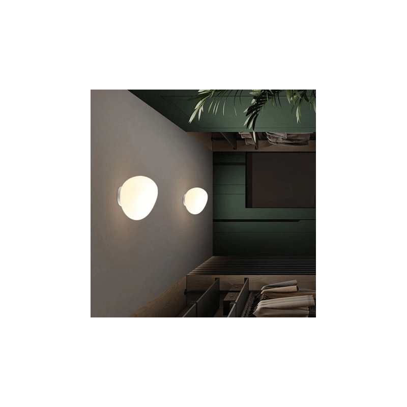 ADANI Gregg Pebble LED wall lamp 23/31/47cm opal glass
