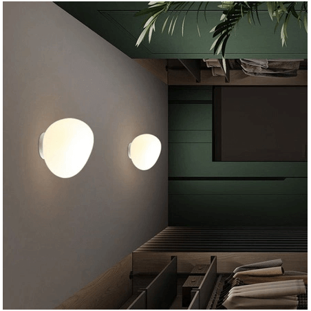 ADANI Gregg Pebble LED wall lamp 23/31/47cm opal glass