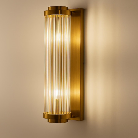 ADANI COLUMN gold wall lamp, brushed E14 ADANI COLUMN gold wall lamp, brushed E14
