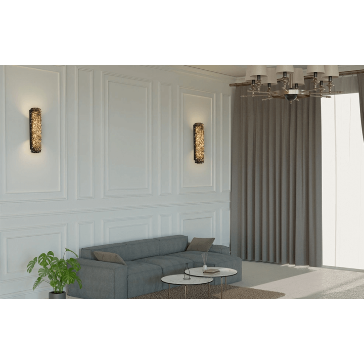 ADANI Swarovski LED wall lamp 3000K elegance, crystals 40cm