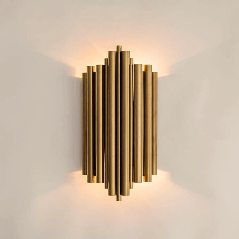 ADANI HARMONIC gold wall lamp brushed 2xE14