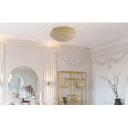 ADANI Swarovski crystal ceiling lamp 58cm black, gold