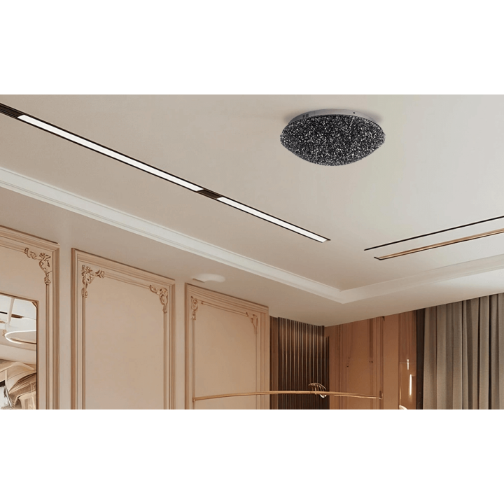 ADANI Swarovski plafon kryształowy 58cm czarny, złoty