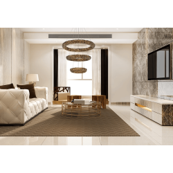 ADANI Swarovski LED hanging lamp 80cm crystal black gold