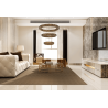 ADANI Swarovski LED hanging lamp 80cm crystal black gold