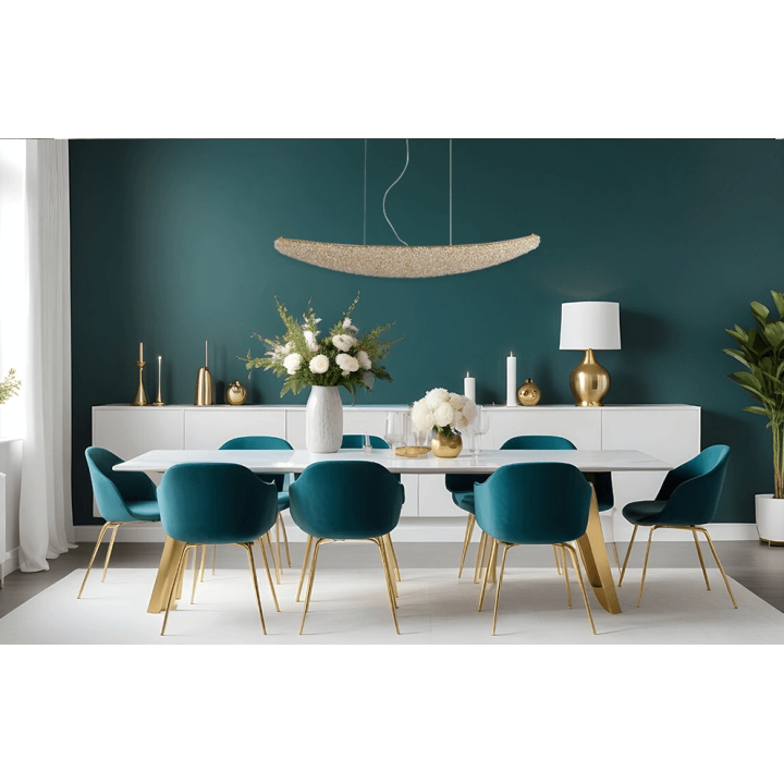 ADANI Swarovski podłużna lampa wisząca z kryształami LED